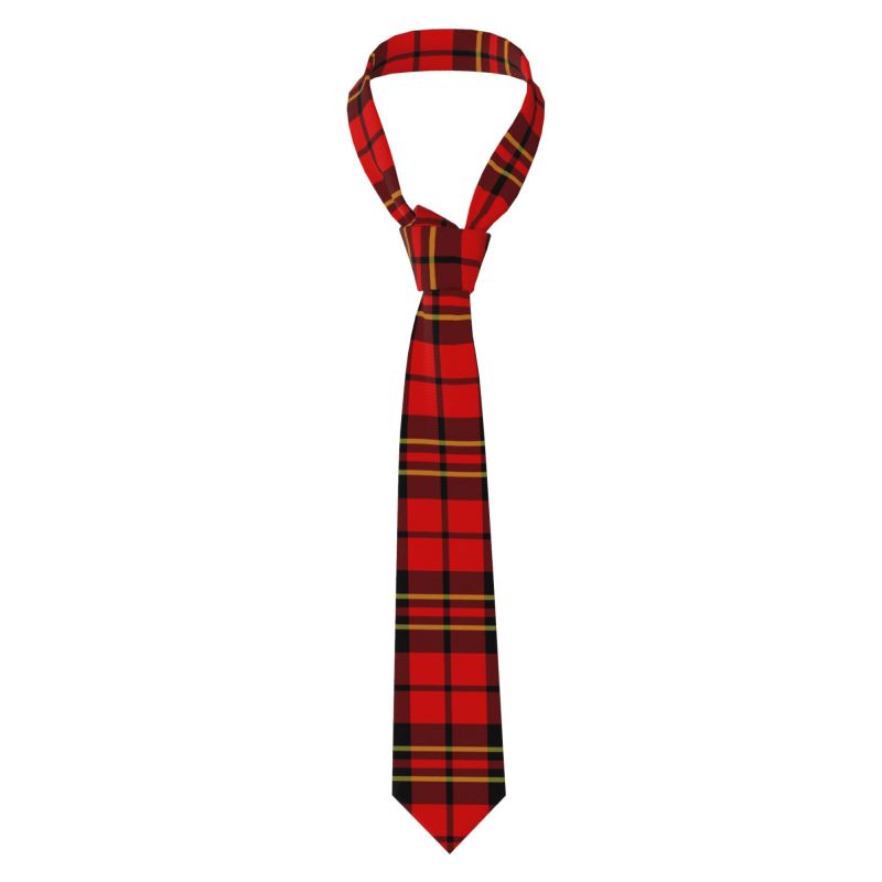 Men Formal Wear Red - Scottish Tartan Men's Necktie Macalpine Tartan