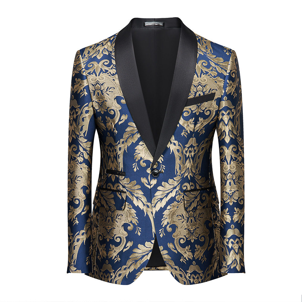 Luxurious Red & Gold Brocade T - Asian Men Formal Wear recension och pris