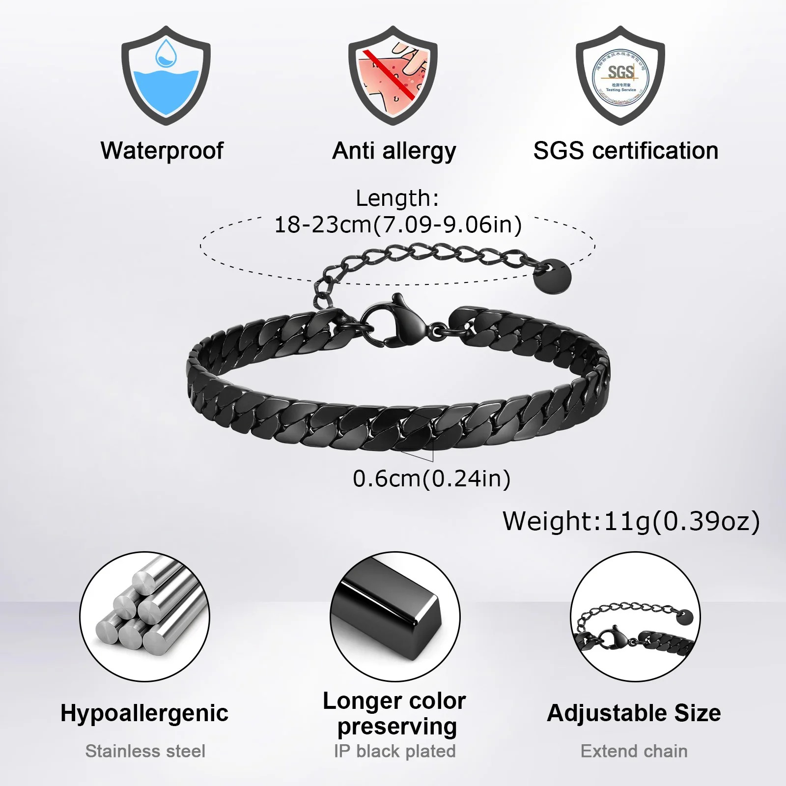 Stainless Steel Gothic Black C - Men'S Gothic Formal Wear recension och pris