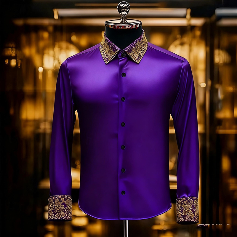 Men's Ethnic Style Exquisite F - Men Formal Party Wear Shirt recension och pris