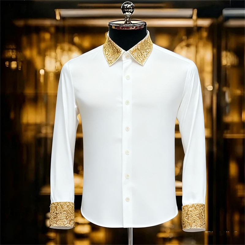 Men's Ethnic Style Exquisite F - Men Formal Party Wear Shirt recension och pris