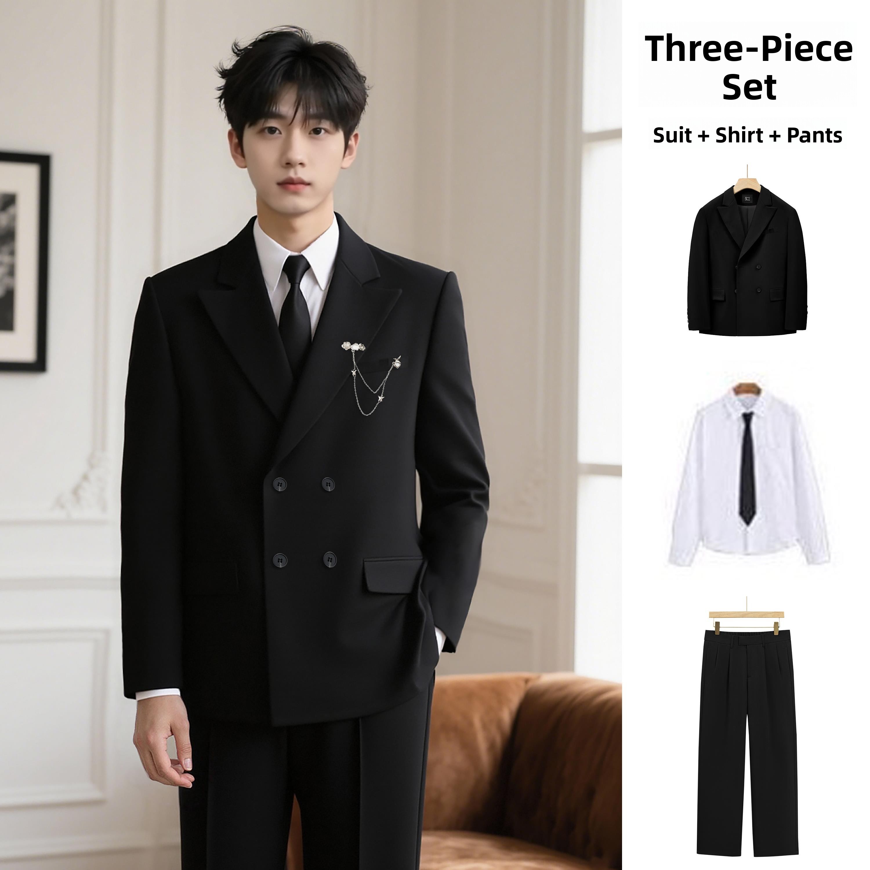 Elegant Double-Row Buttoned Su - Men'S Formal Wear For Engagement recension och pris
