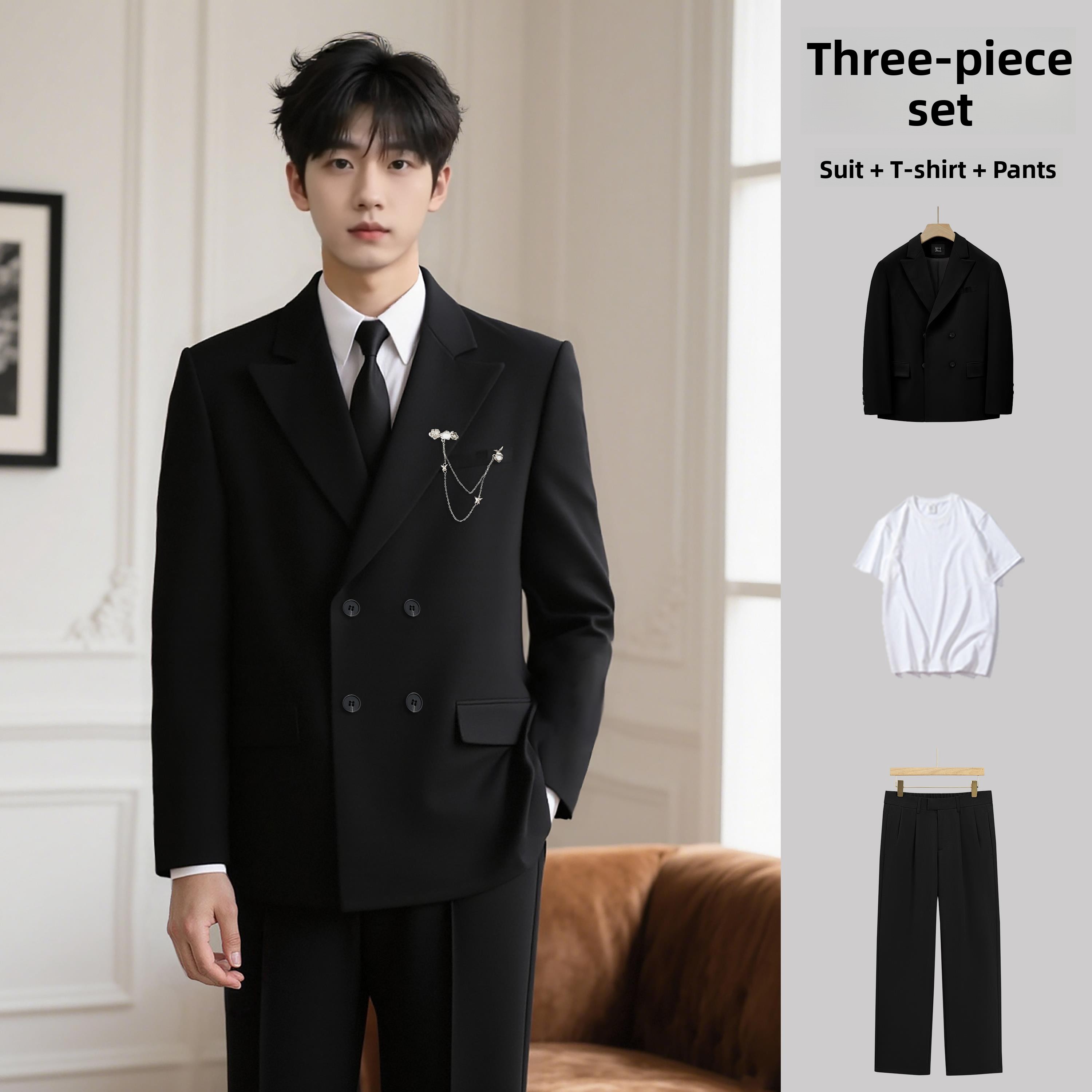 Elegant Double-Row Buttoned Su - Men'S Formal Wear For Engagement recension och pris