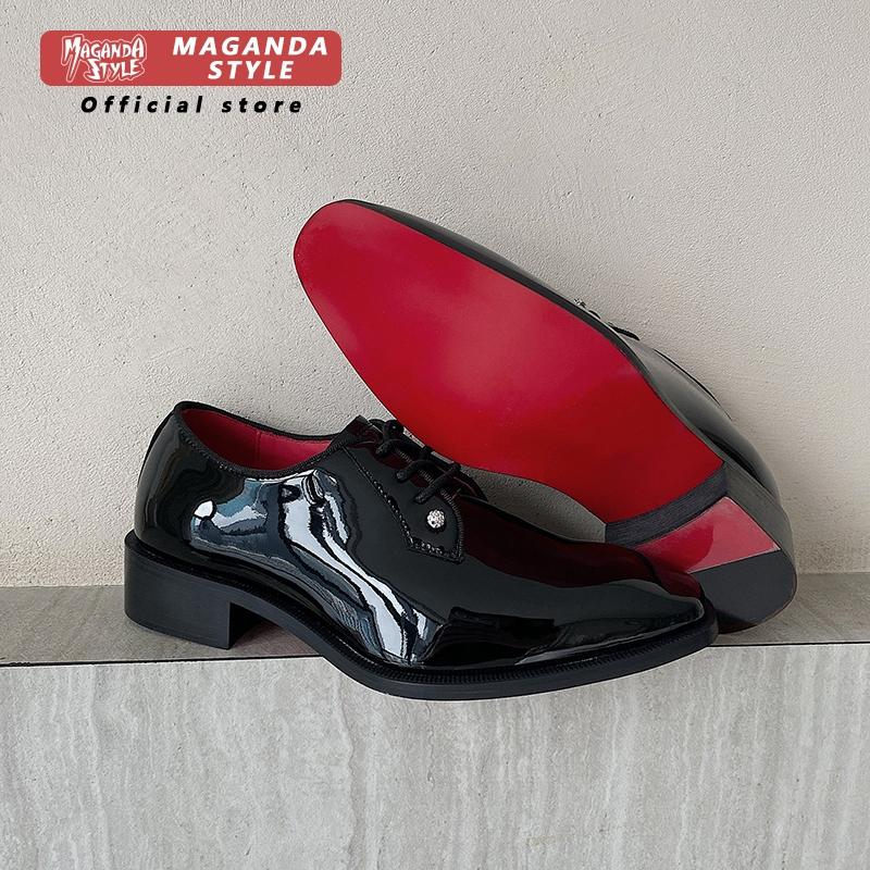 New Derby leather shoes for me - Men Formal Wear Red recension och pris