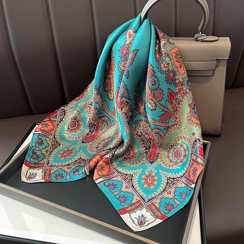 100% Real Silk Square Scarf Wo - Silk Tie Woven recension och pris