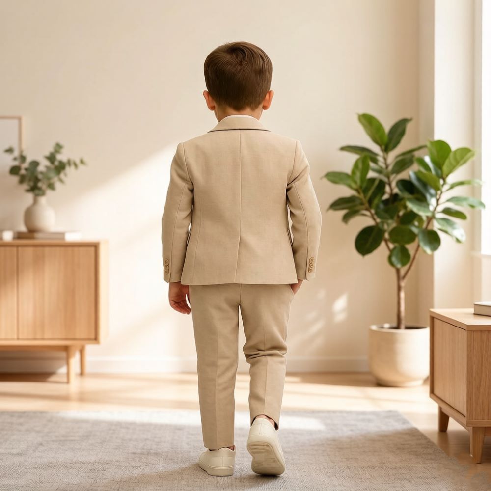 Mens Beige 3 Pieces Kids Boys  - Formal Wear For Men Kids recension och pris