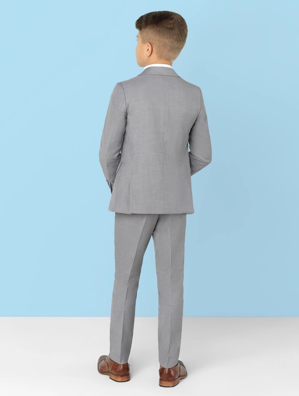 Light Grey Notch Lapel Kids Su - Formal Wear For Men Kids recension och pris