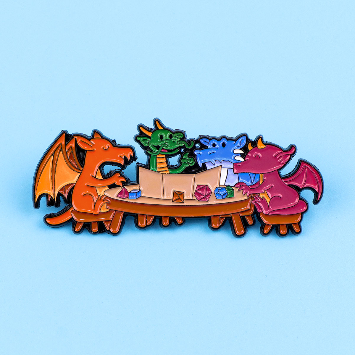 Game Dice Enamel Pin Dragon Ba - Tuxedo Lapel Pin recension och pris