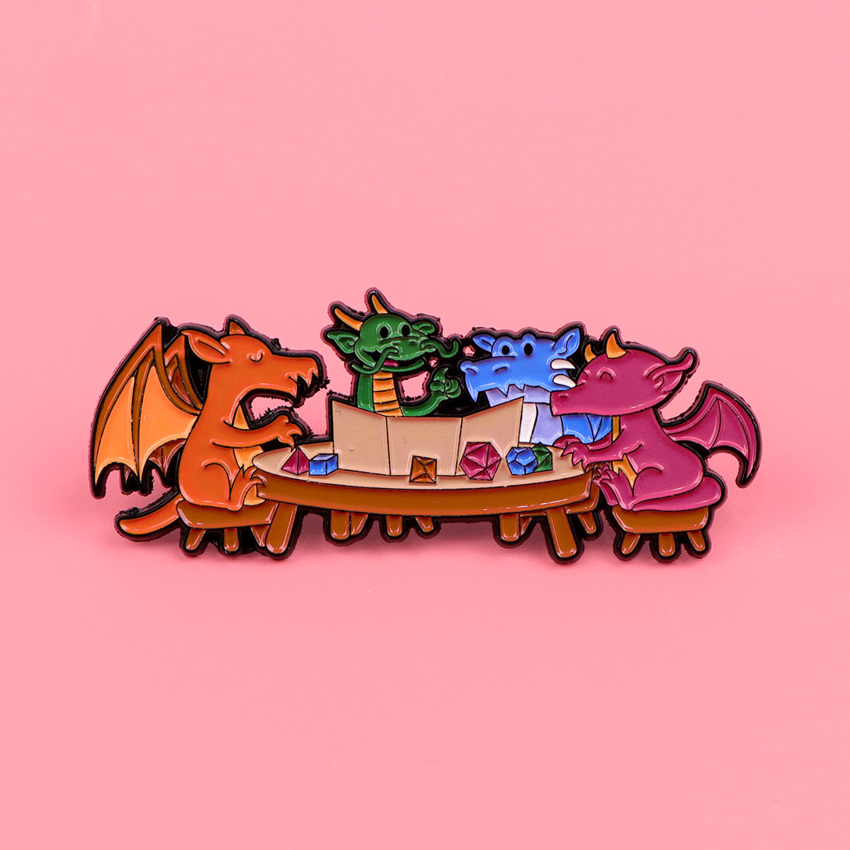 Game Dice Enamel Pin Dragon Ba - Tuxedo Lapel Pin recension och pris