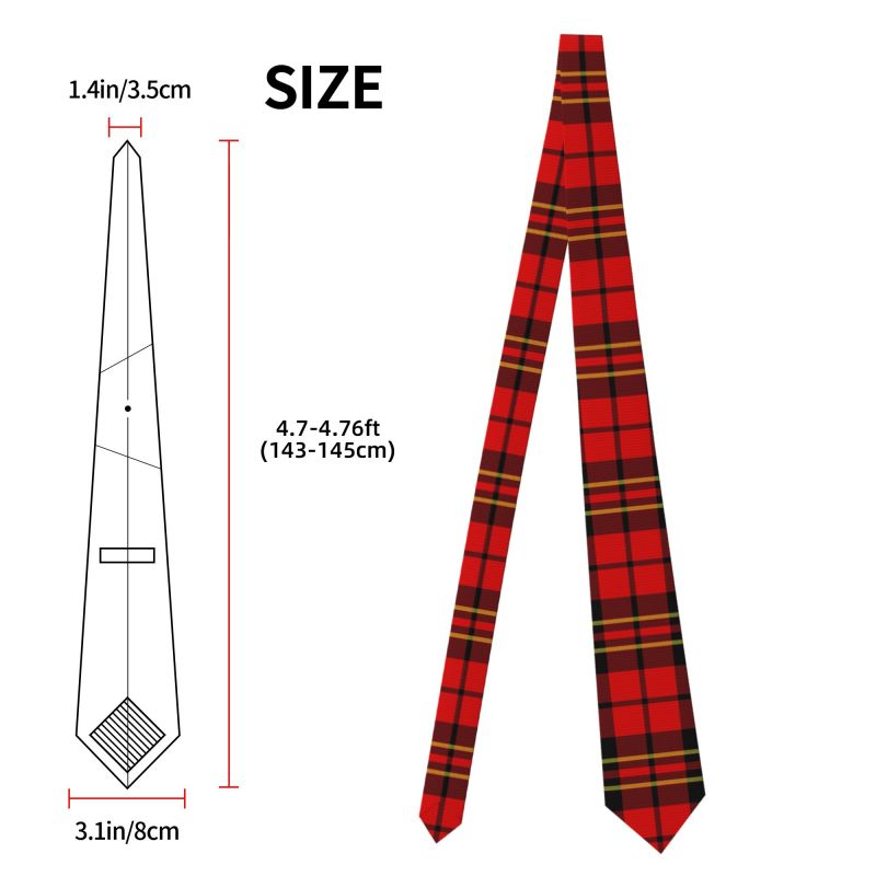 Scottish Tartan Men's Necktie  - Men Formal Wear Red recension och pris