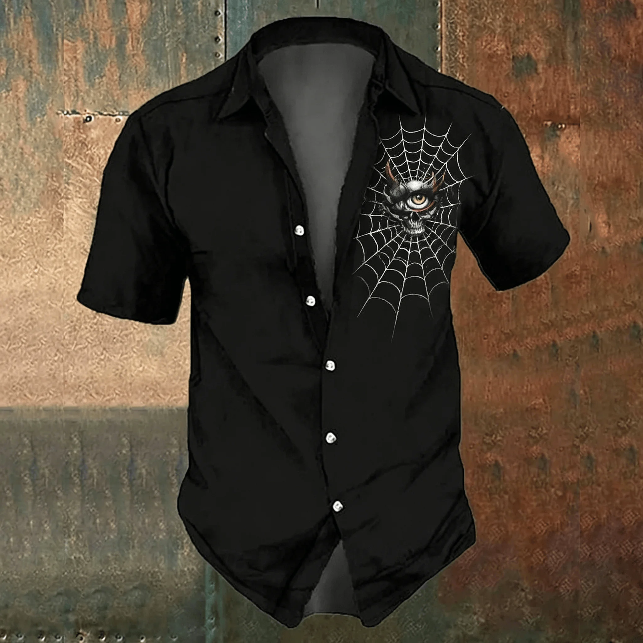 Men's black cross-print casual - Men'S Gothic Formal Wear recension och pris