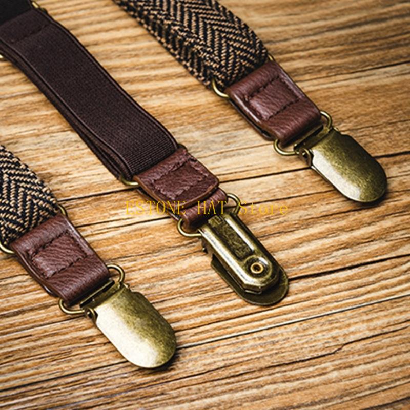 49MF 3 Clip Men Suspenders Ela - Tall Men Formal Wear recension och pris