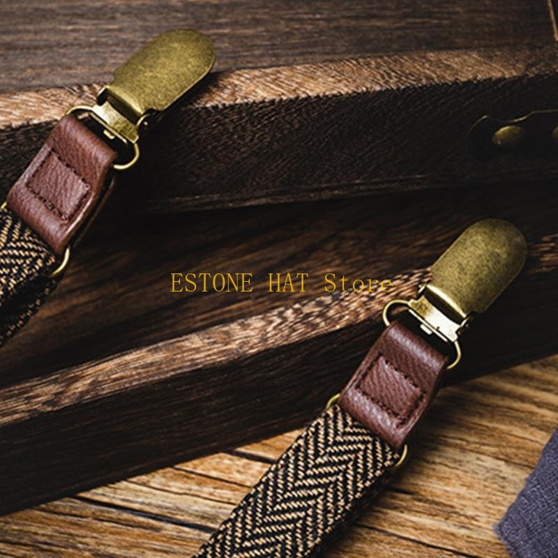 49MF 3 Clip Men Suspenders Ela - Tall Men Formal Wear recension och pris