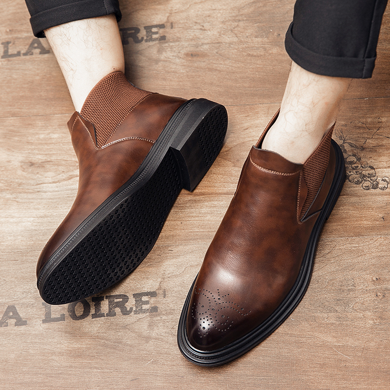 High-top leather shoes are ver - Men'S Style Formal Wear recension och pris