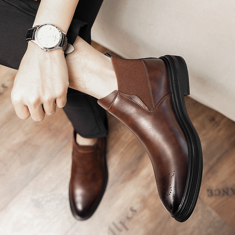 High-top leather shoes are ver - Men'S Style Formal Wear recension och pris