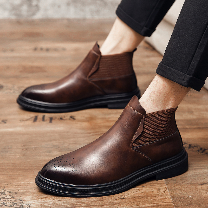 High-top leather shoes are ver - Men'S Style Formal Wear recension och pris