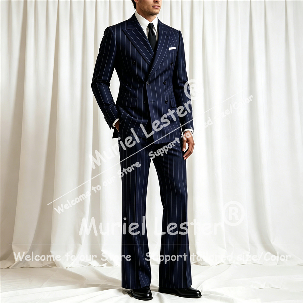 Elegant Stripes Suit Men 2 Pie - Men'S Style Formal Wear recension och pris