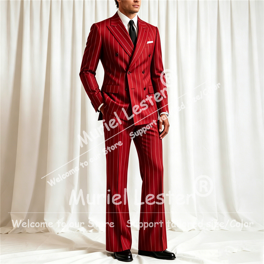 Elegant Stripes Suit Men 2 Pie - Men'S Style Formal Wear recension och pris