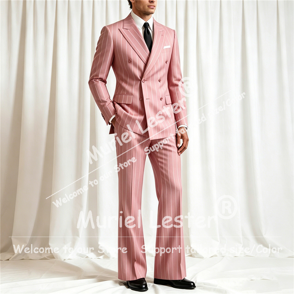 Elegant Stripes Suit Men 2 Pie - Men'S Style Formal Wear recension och pris