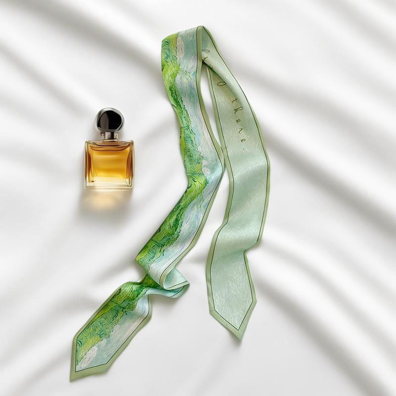 Prints Long Hairband Skinny Ne - Silk Tie Woven recension och pris