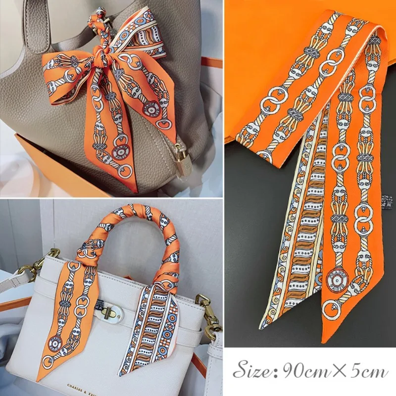 Fashion Skinny Silk Scarf for  - Silk Tie Woven recension och pris