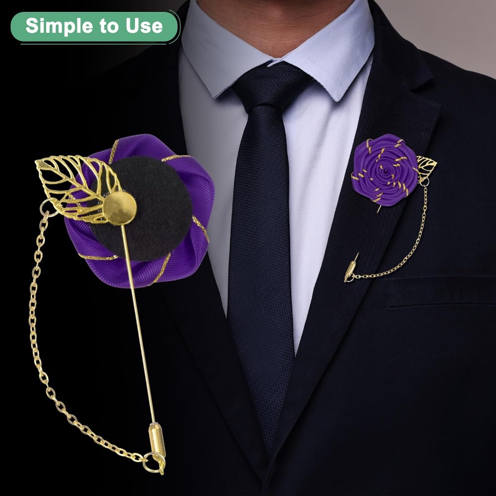 Rose Brooch Pin Cloth Rose Flo - Tuxedo Lapel Pin recension och pris
