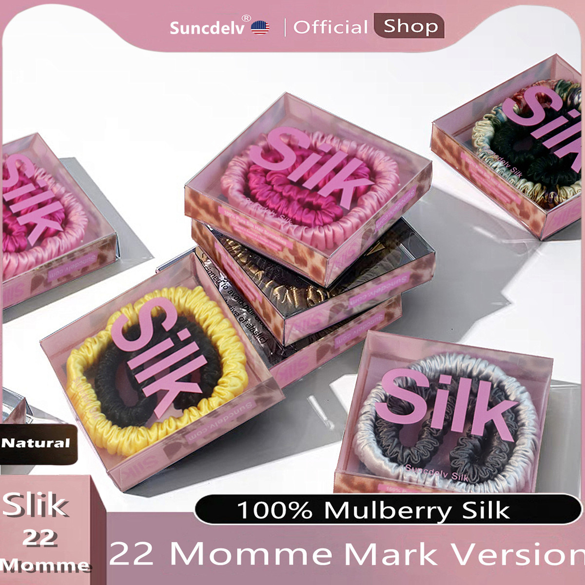 22Momme 100% Silk Scrunchies H - Silk Tie Woven recension och pris