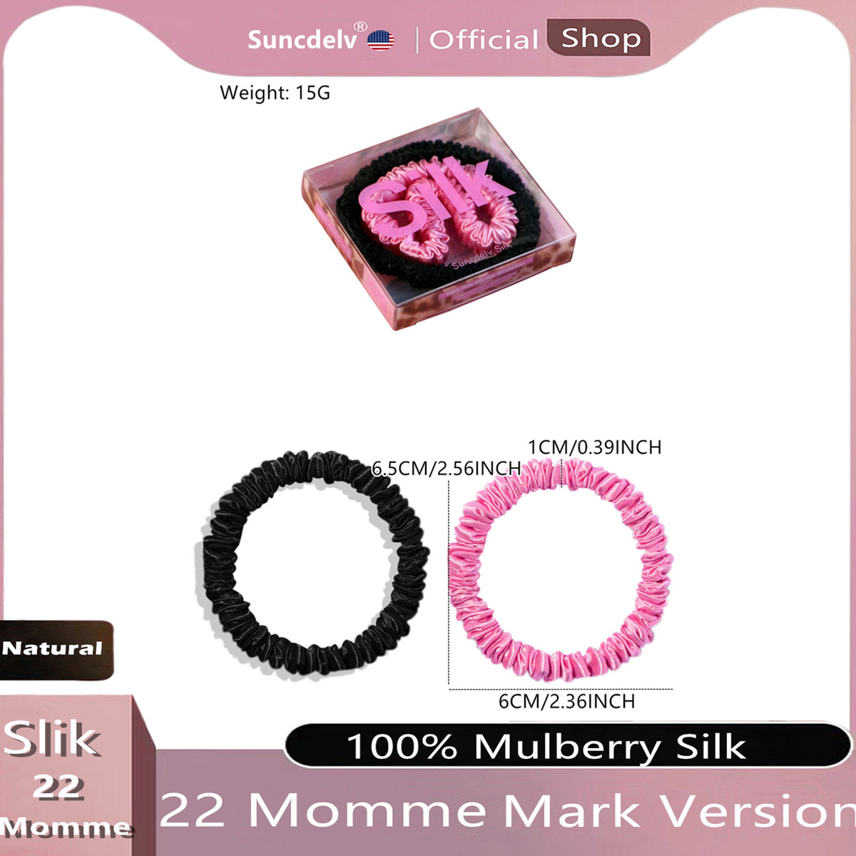 22Momme 100% Silk Scrunchies H - Silk Tie Woven recension och pris