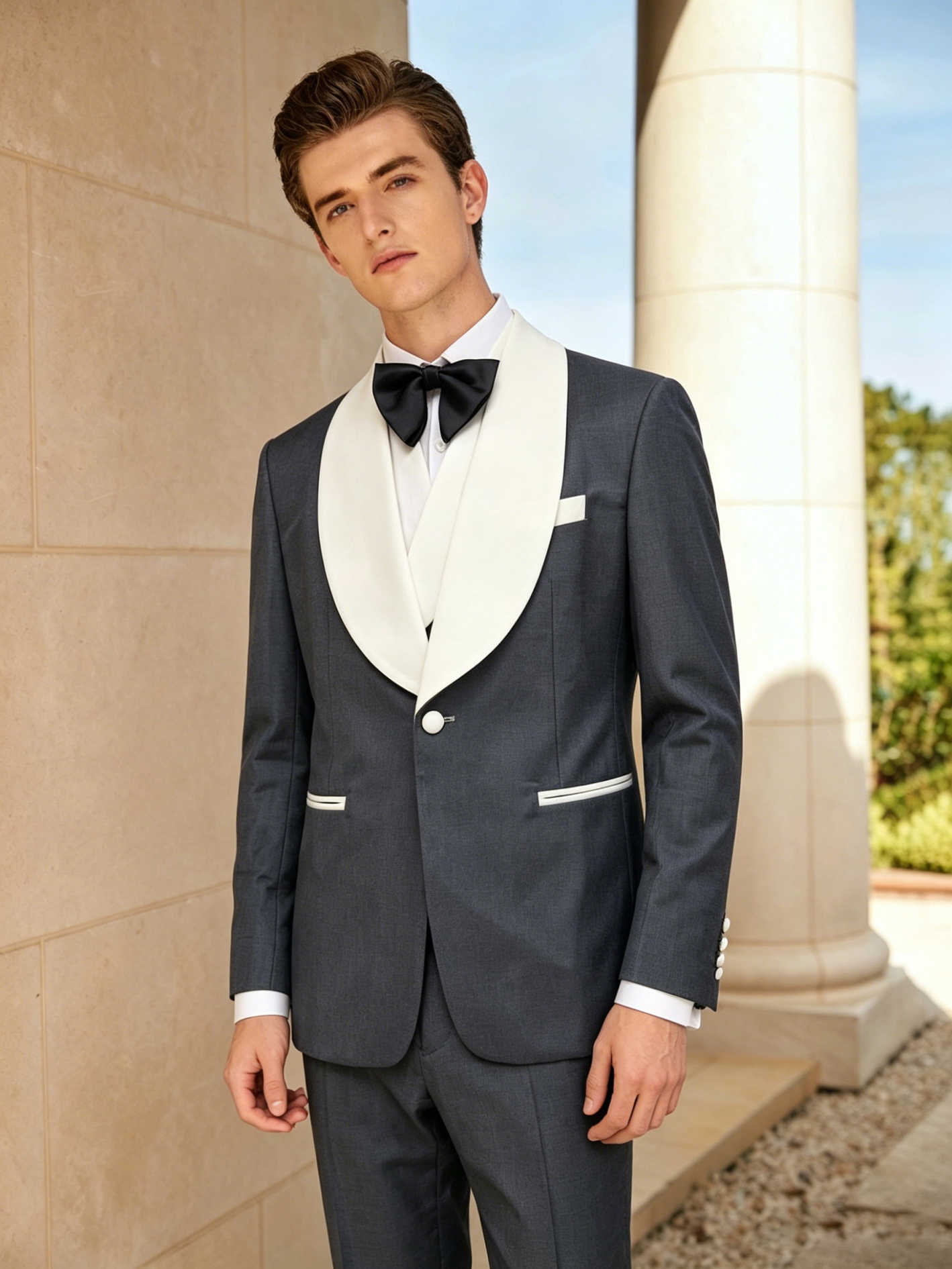 Handsome Tuxedos Men Suits Sha - Men'S Formal Wear For Engagement recension och pris