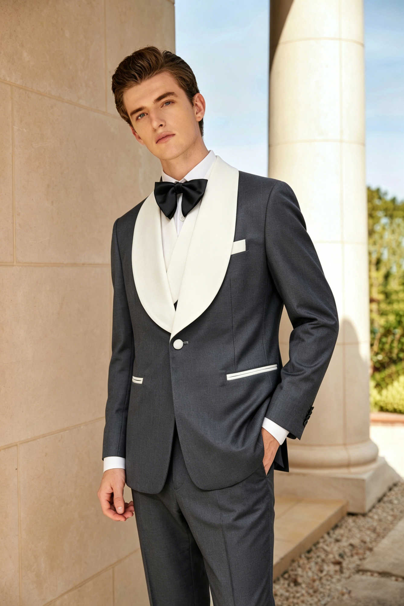 Handsome Tuxedos Men Suits Sha - Men'S Formal Wear For Engagement recension och pris
