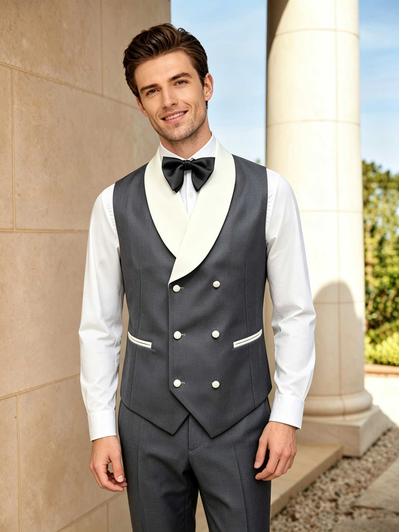 Handsome Tuxedos Men Suits Sha - Men'S Formal Wear For Engagement recension och pris