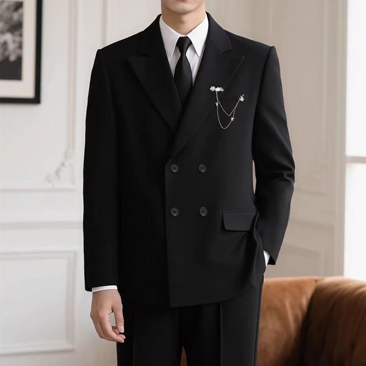 Casual Double-Breasted Wedding - Men'S Formal Wear For Engagement recension och pris