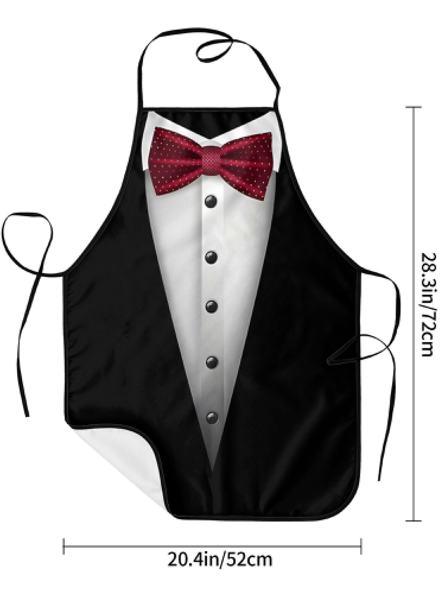 Tuxedo Apron Red Bow Tie Kitch - Men Formal Wear Red recension och pris