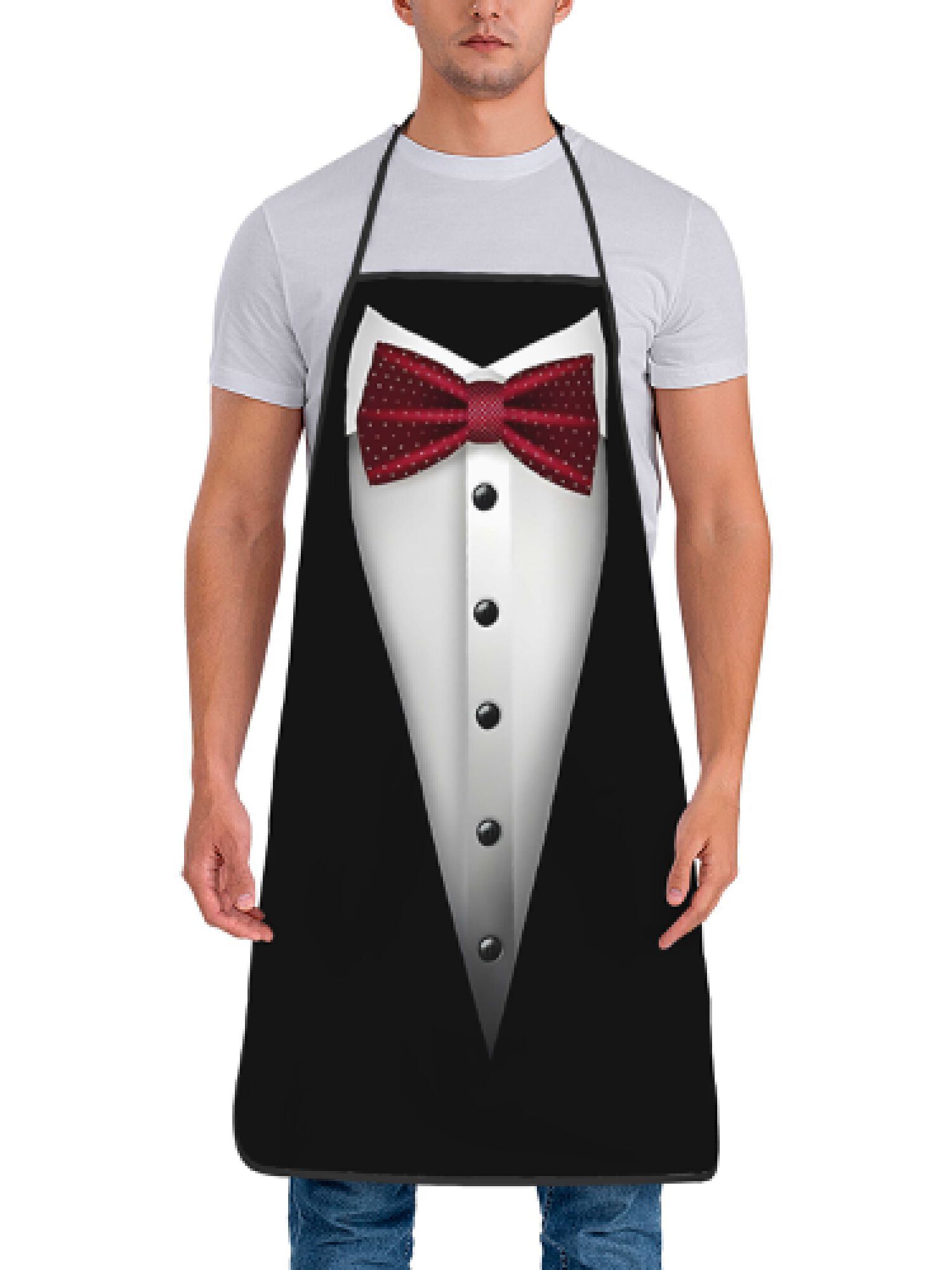 Tuxedo Apron Red Bow Tie Kitch - Men Formal Wear Red recension och pris