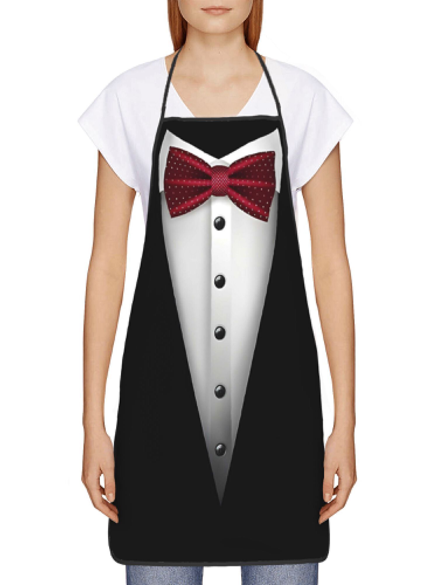 Tuxedo Apron Red Bow Tie Kitch - Men Formal Wear Red recension och pris